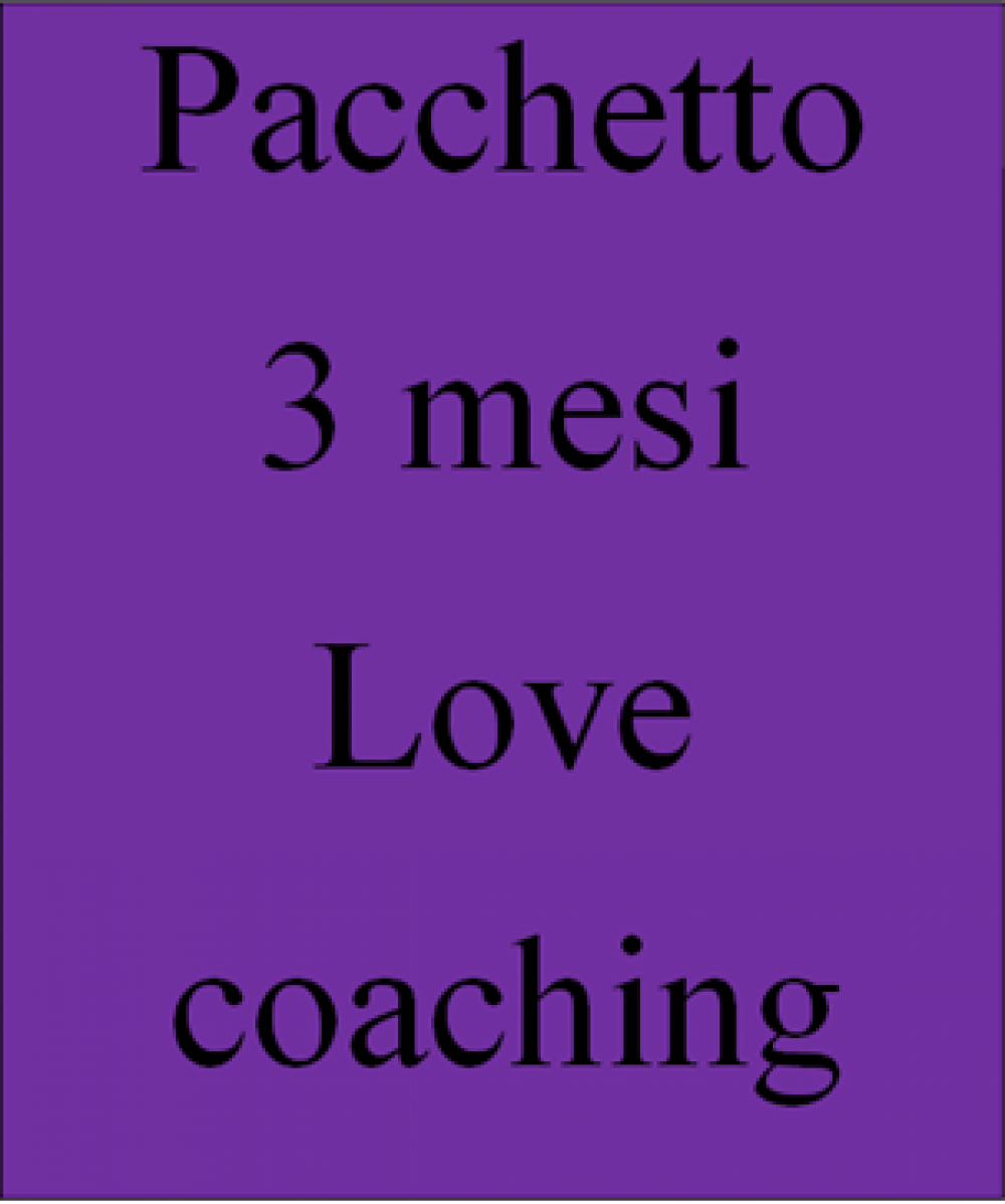 Pacchetto 3 mesi love coaching